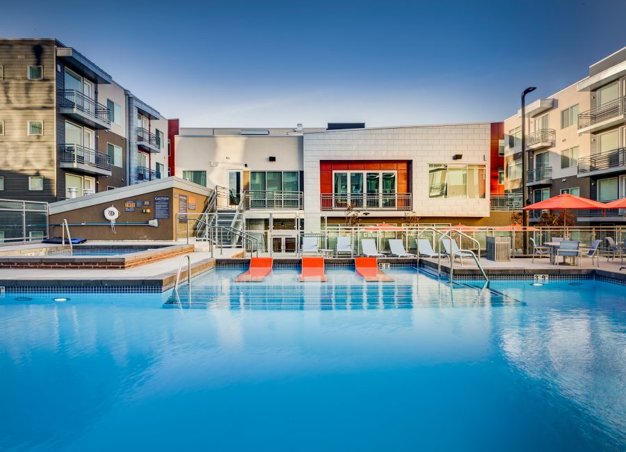 Element 31 at Brickyard Apartments Pool Design | Salt Lake City, UT Mixed-Use Architectural Design | Think Architecture