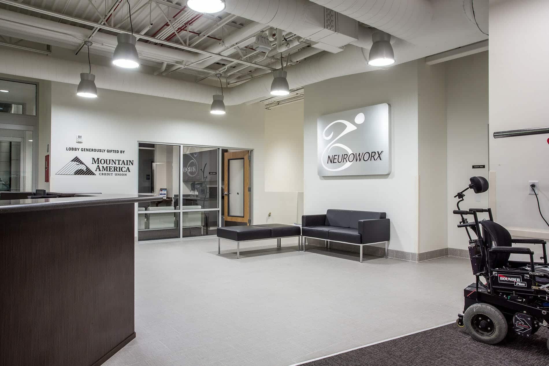 Lobby Area Neuroworx Healthcare Office & Rehabilitation Center in Sandy, UT | Utah Healthcare Building Architectural Design