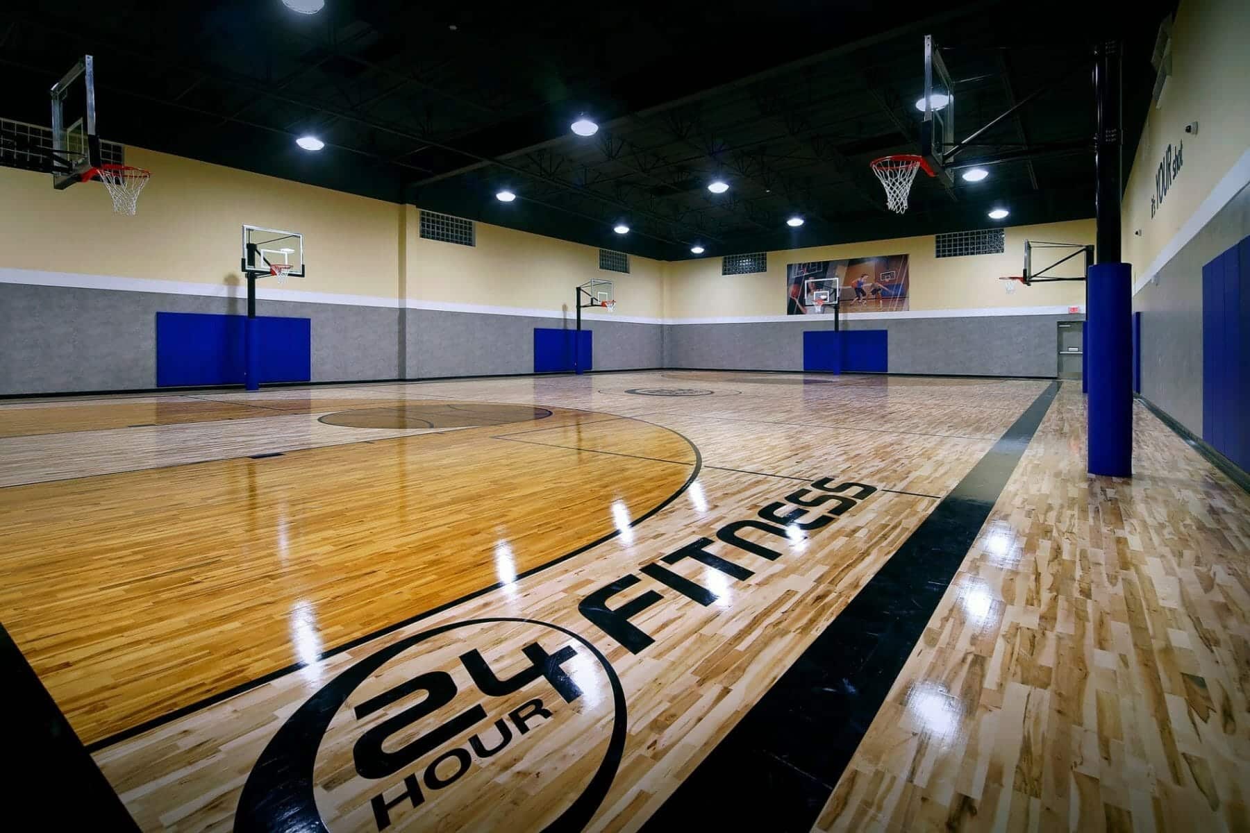 24 Hour Fitness Basketball Court Design in California