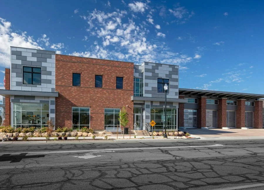 Exterior of Murray Fire Station in Murray, Utah | Utah Fire Station Design Architects | Think Architecture