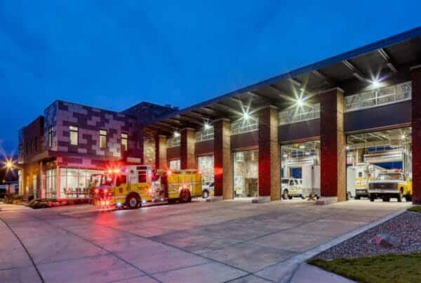 5 truck garage bay at Murray Fire Station - commercial architecture project in Murray, Utah