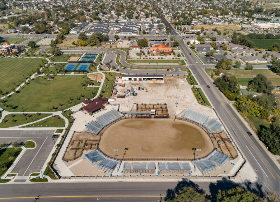 Aerial Photo of Landscape Architecture in Riverton City Park