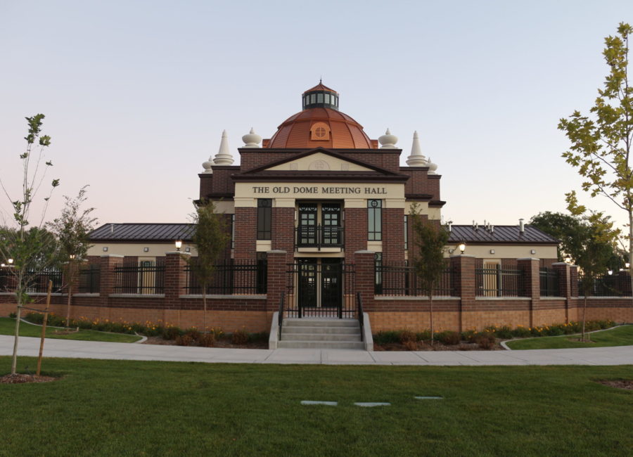 Utah landscape architects designed the Riverton Park around The Old Dome Meeting Hall