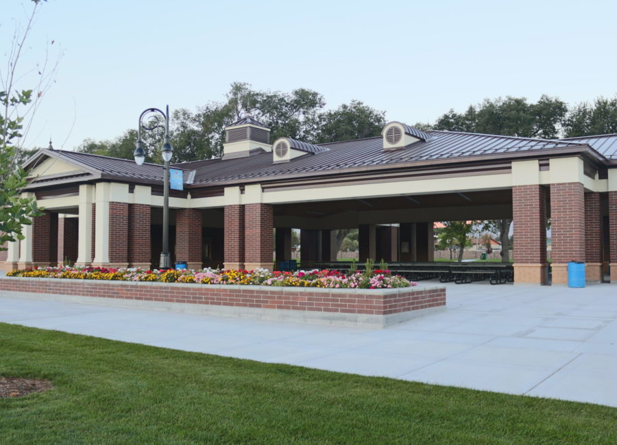 Utah landscape architects designed a beautiful park with a picnic pavilion area