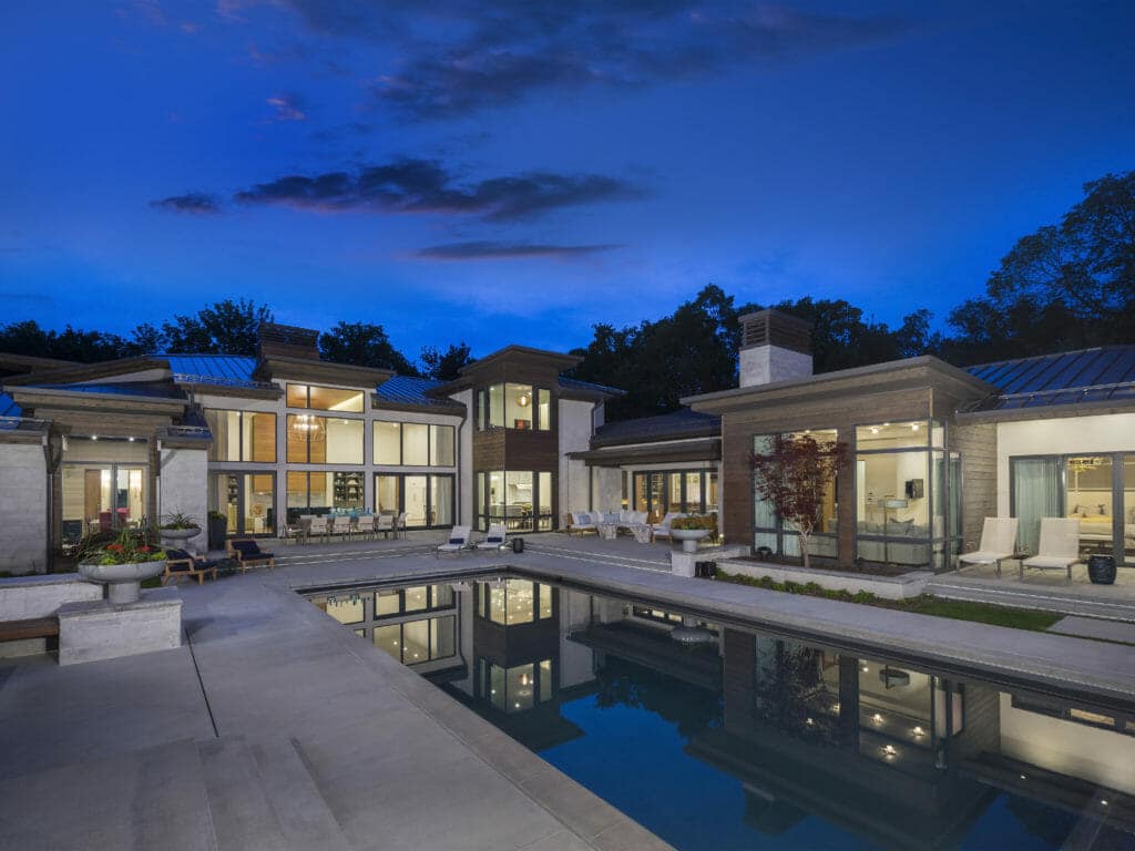 Salt Lake City custom home with pool | Utah residential architects | Custom Home Design | Think Architecture