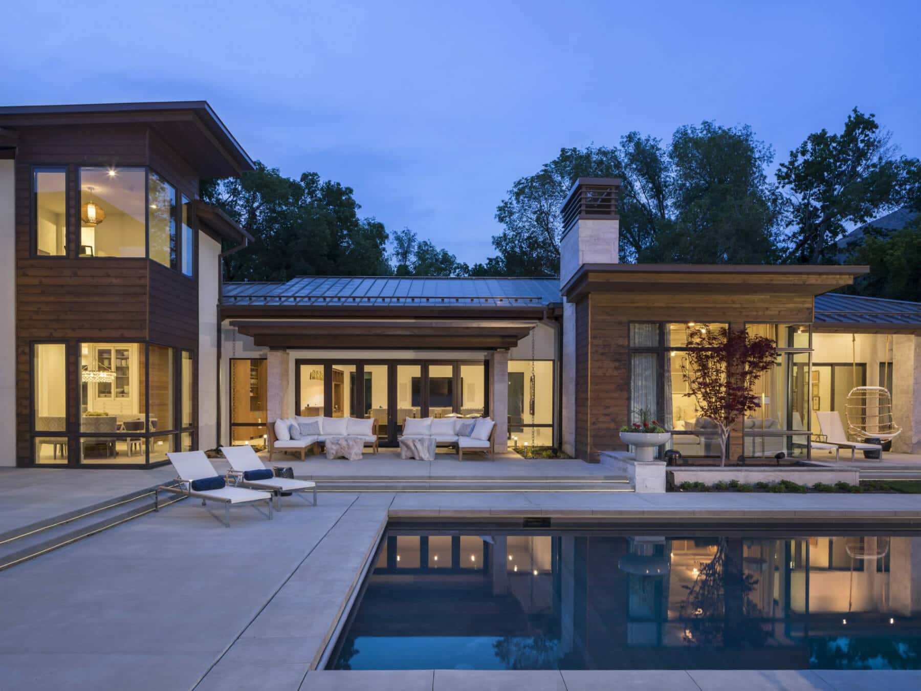 custom home with a pool - residential architectural design