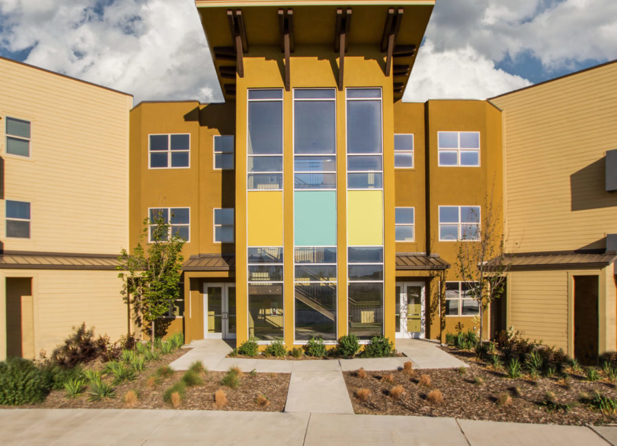 Exterior of Crossing at Daybreak Apartments | Multifamily Architects near Salt Lake City, UT | Think Architecture