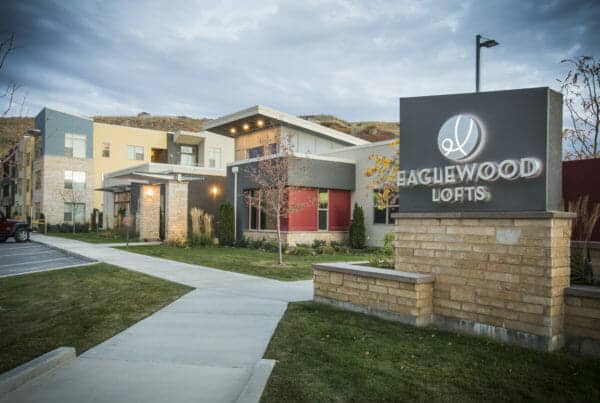 Front Entrance Exterior Eaglewood Lofts in Salt Lake City, UT | Condominium Design | Utah Multifamily Architects