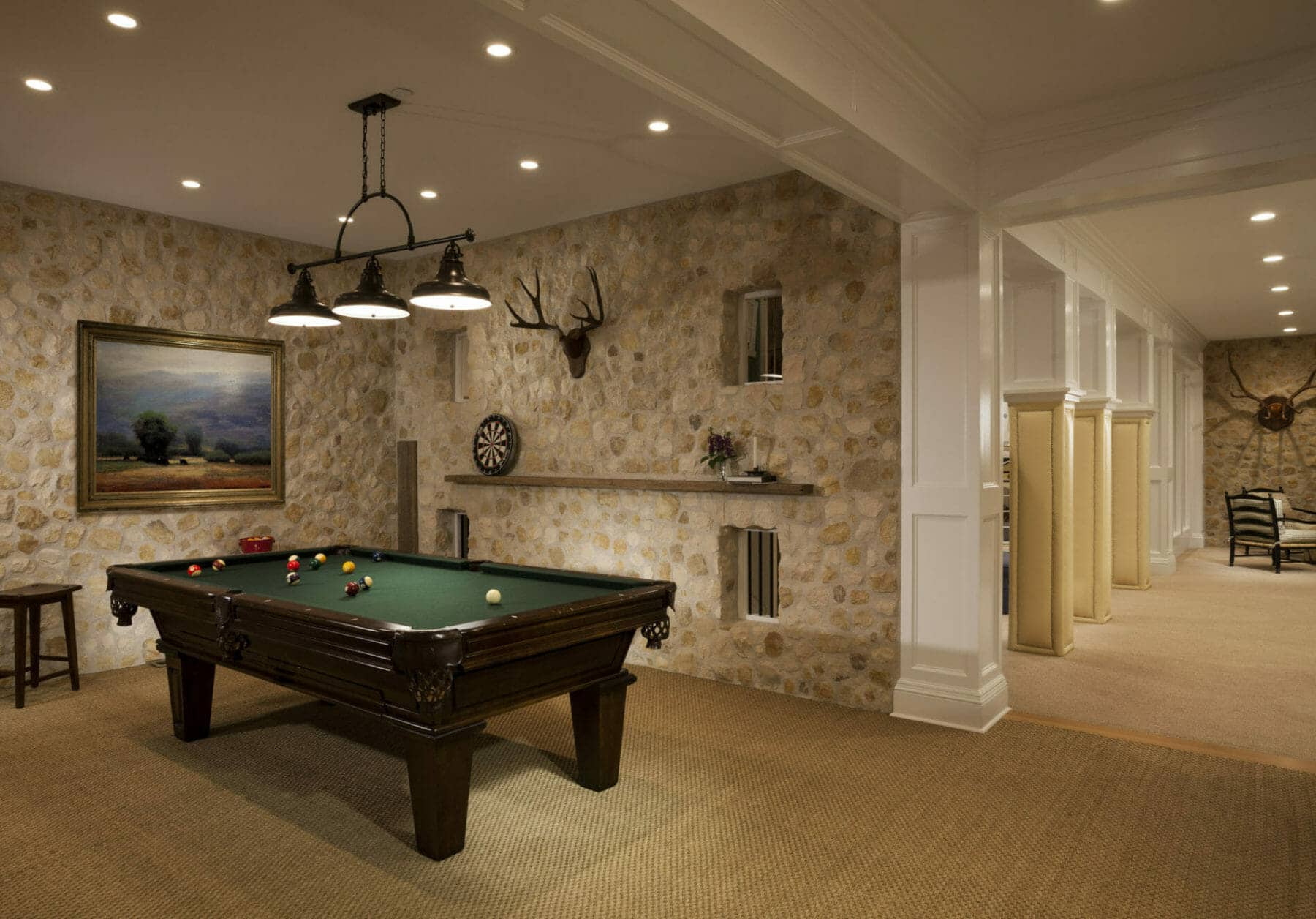 Custom interior designed den | Weidman Residence | Utah Residential Architects | Think Architecture