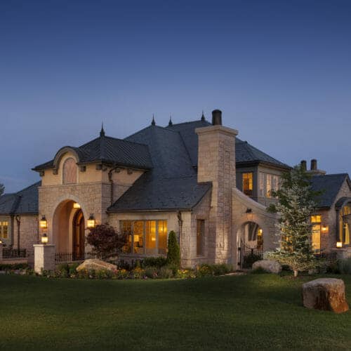 Front exterior of custom built home | Weidman Residence | Utah Residential Architects | Think Architecture