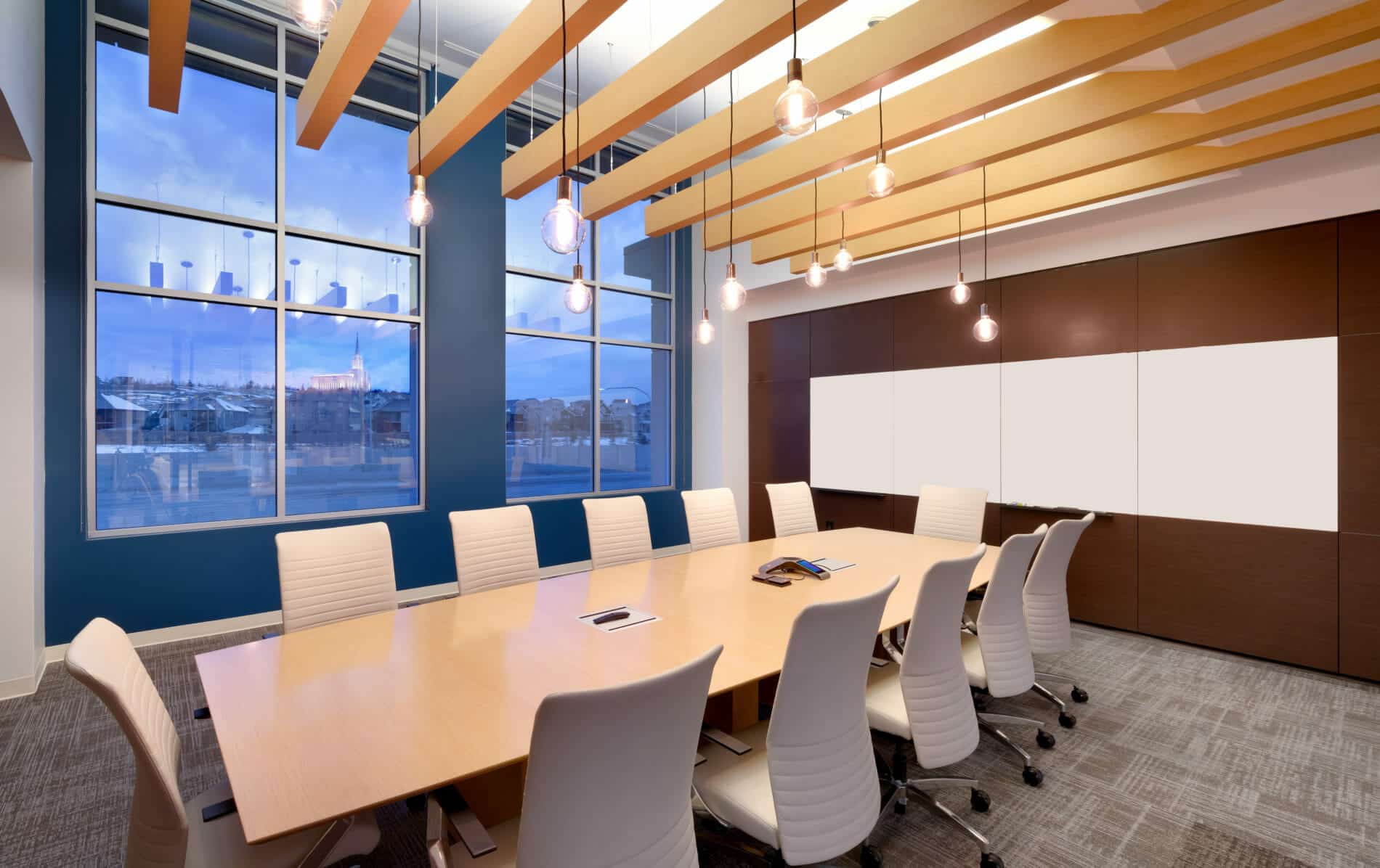 Board meeting room at Larson & Company Office in South Jordan, UT | Utah Interior design project | Think Architecture