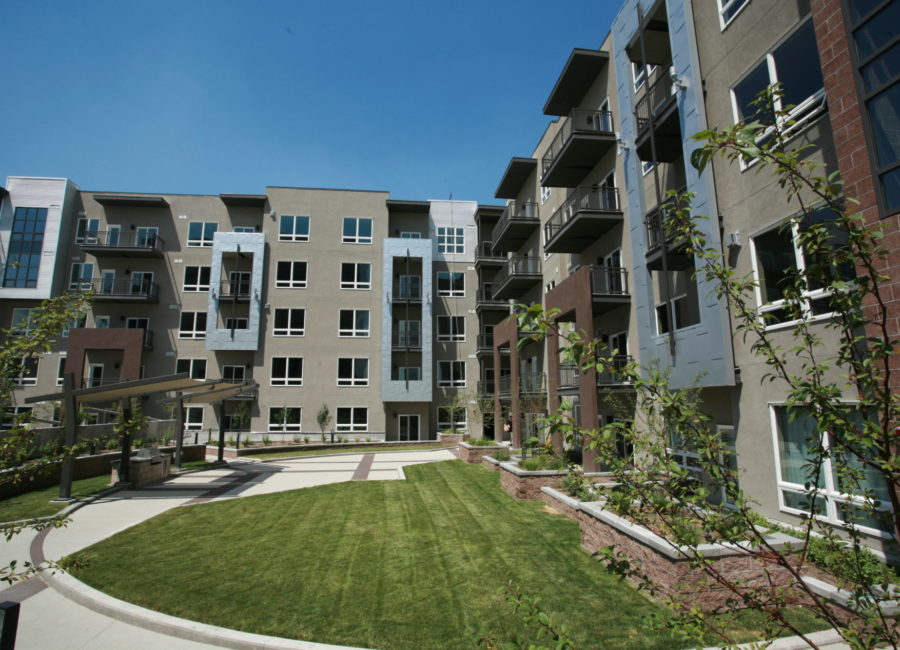Courtyard at The Metro Condominiums in Salt Lake City, UT | Utah Multifamily Architects | Think Architecture