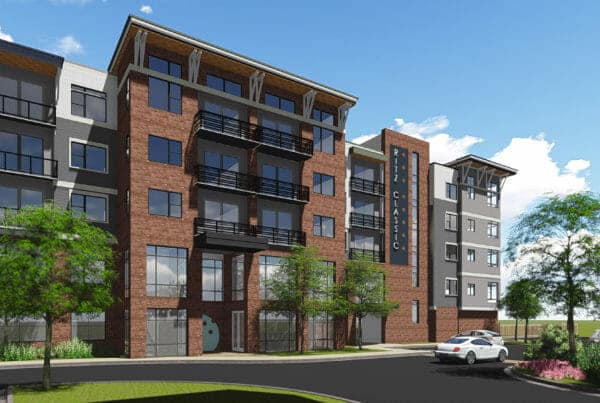 Ritz Classic residential apartment complex 3D architectural design | mixed use development in Salt Lake City Utah architects | Think Architecture