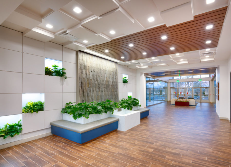 Lobby of District Heights Office Building Architecture in South Jordan, UT