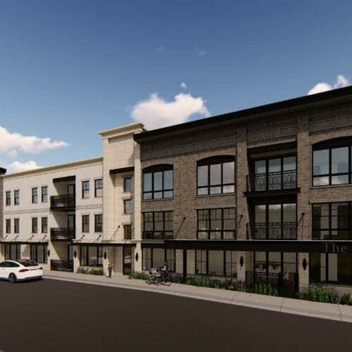 street view The Station condominium complex in Holladay, UT | Salt Lake City Multi Family Residential Architects | Think Architecture
