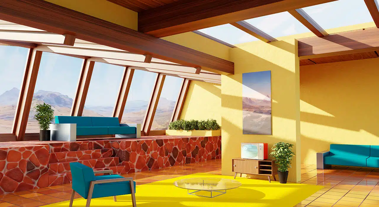 Utah Retro Futuristic House Interior Design